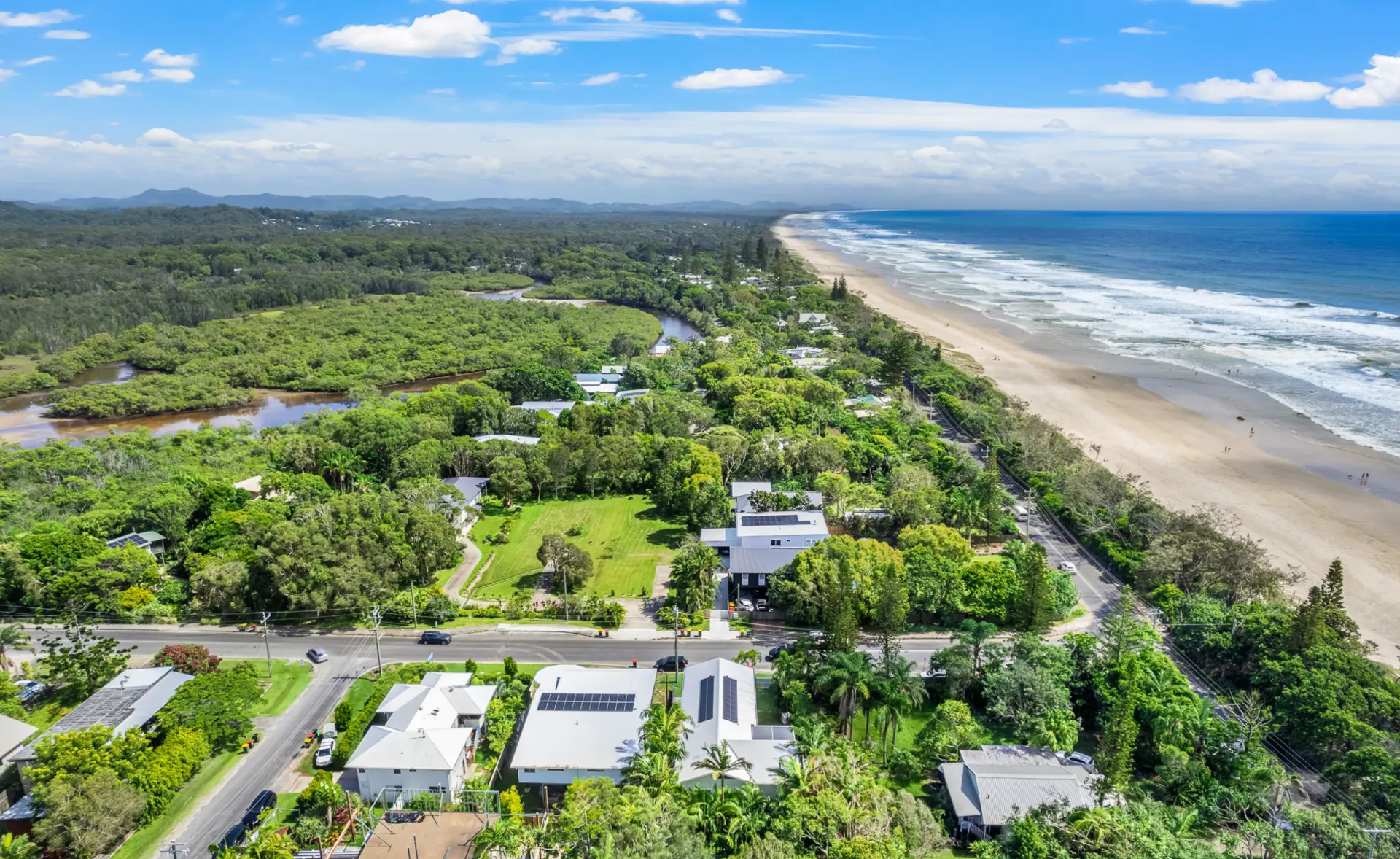 Aerial view of the Northern Rivers and Tweed Coast region